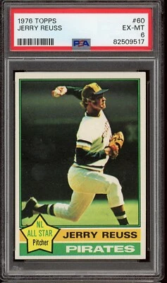 1976 Topps Baseball #60 Jerry Reuss PSA 6 Foto 1 de 2