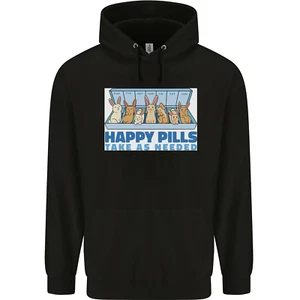 Bunny Rabbit Happy Pills Antidepressant Childrens Kids Hoodie - Picture 1 of 84