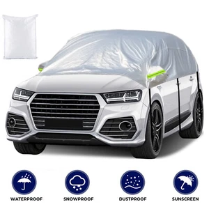 Cubierta de Medio Coche SUV Impermeable Todo Clima Nieve Hielo Protector Universal Se Adapta a 200" - Imagen 1 de 14