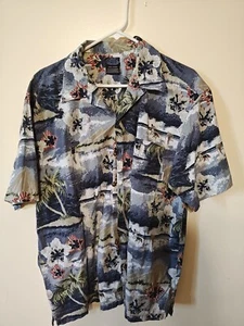 Pacific Coast Highway PCH Button Up Shirt Men Hawaiian Large - Picture 1 of 6