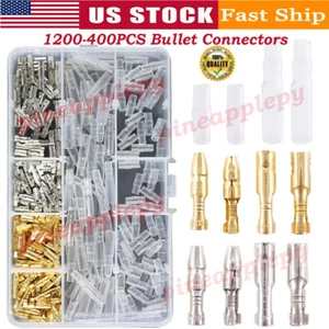 400/1200PCS Male & Female Bullet Electrical Wire Crimp Connectors Terminals Kit - Picture 1 of 14