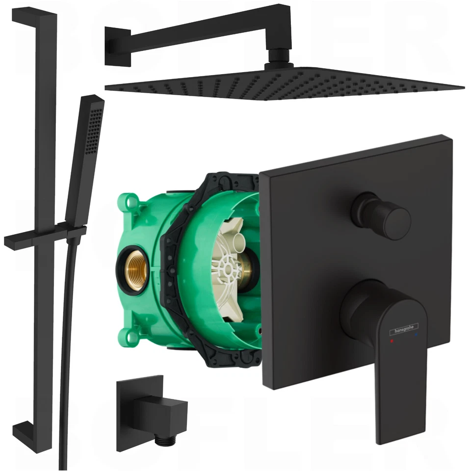 Hansgrohe Vernis Shape Duschsystem - Schwarz Matt (71468670)