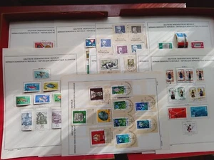 ITLOT Lot Germany Stamps on 10 Schaubek Album Pages DDR GDR Sammlung Collection - Imagen 1 de 6