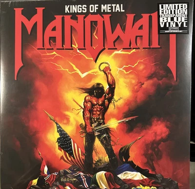 Manowar - Kings of Metal LP 2024 Listenable Records – POSH786 [Transparent Blue] - Image 1 of 4