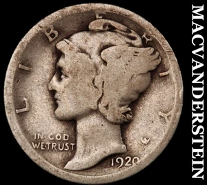 1920 Mercury Dime - Scarce  Semi-key  Better Date  No Reserve  #F9382 - Picture 1 of 2