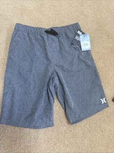 Hurley Boys Stretch Hybrid Pull-On Shorts Gray Size Youth Large - NWT - Picture 1 of 4