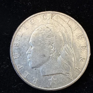 1961 Liberia 50 Cents/Silver/Unc+ #1676 - Picture 1 of 2