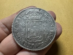 1810 BRAZIL João Prince Regent 960 Reis Real Silver Coin_LDP Shop. - Picture 1 of 2