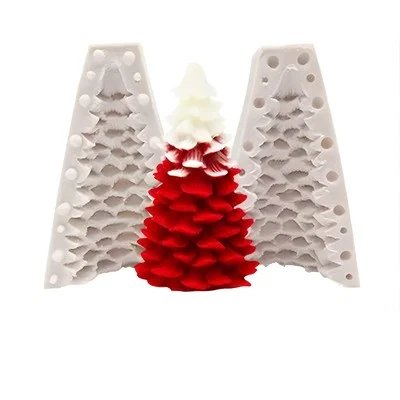 KOPPER-24 3D Silikonform Kerzenform Tannenbaum Weihnachtsbaum Kerzen Gießform Weihnachten
