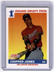 1991 Score Chipper Jones Rookie Atlanta Braves #671 - Picture 1 of 2