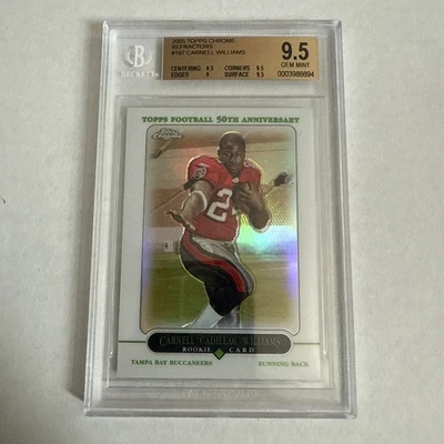 2005 Topps Carnell Cadillac Williams #438 BGS 9.5 GEM MINT Rookie RC - Image 1 of 4