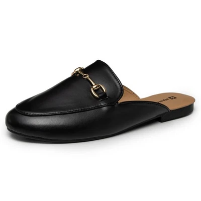 Mocasines planos Alpine Swiss Erin para mujer punta redonda sin negros zapatos deslizables Foto 1 de 4