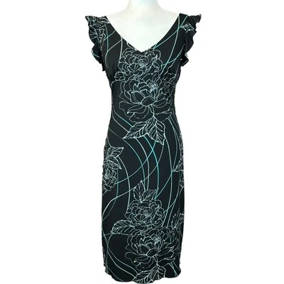 Vestido De Colección Años 90 6 Hadas Oscuras Gótico Caprichoso Manga Acampanada Floral Elastizado EE. UU. Foto 1 de 4