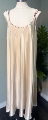 Baby doll OSCAR DE LA RENTA Y2K SATIN SLIP DRESS NIGHT GOWN LINGERIE sz 2X - Image 1 of 4