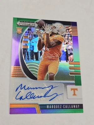 Marquez Callaway 2020 Prizm Draft Picks Green Purple Rookie Autograph 114/199 - Image 1 of 2