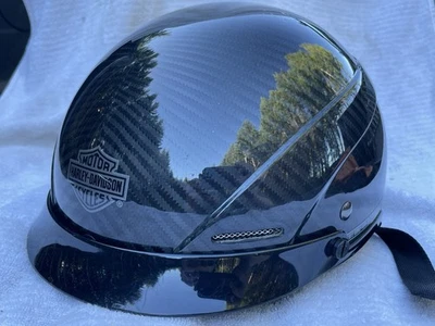 Harley Davidson Carbono Hecho con Medio Casco Kevlar - Talla M Foto 1 de 4