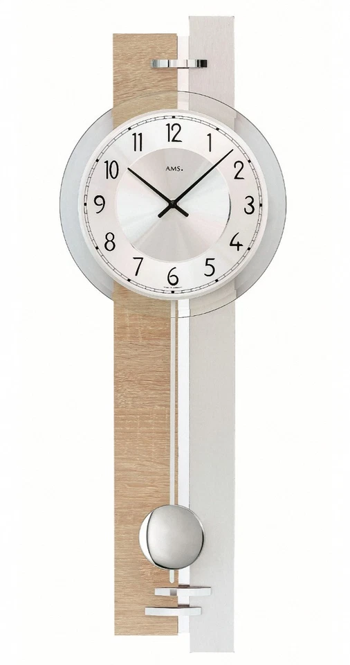 Moderne Wanduhr mit Quarzwerk von AMS AM W7441 NEU - Bild 1 von 1