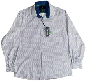 Tom Baine Dress Shirt Slim Performance XXL 18-18.5 White Polyester NWT - Picture 1 of 11