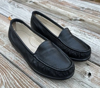 SAS TRIPAD Comfort Black Leather Moccasin Toe Slip On Loafers Women’s 5.5 N - Image 1 of 4
