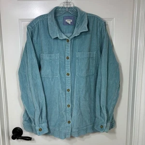 L.L. Bean Comfort Cord Relaxed Shirt Damen XL Petite Teal - Bild 1 von 8