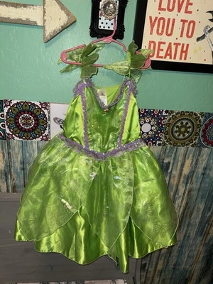 disney tinkerbell costume Size 7-8 Kids Girls Green Dress - Image 1 of 4