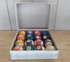 2 1/4 Made in Belguim Pool Balls With Box Used Condition