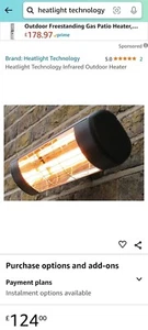Heatlight Technology Infra-Red IR Patio Parasol Heater 1500w - Picture 1 of 5