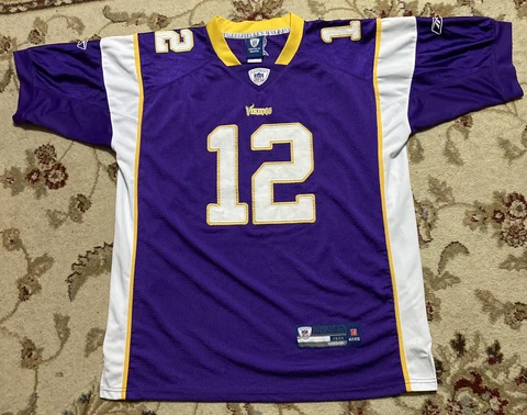 Percy Harvin #12 - Minnesota Vikings - Authentic Reebok NFL Jersey - Size 48 Cover