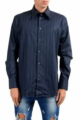 Camisa social masculina listrada manga longa Versace Collection EUA 15,5 IT 39 - Imagem 1 de 4