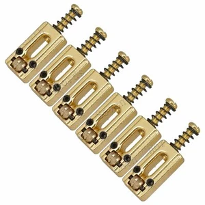 NEW 6 SADDLES ROLLER gold vis gold - bridge guitare TELECASTER - STRATOCASTER - - Imagen 1 de 4