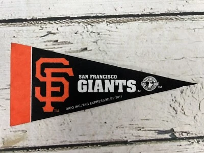 San Francisco Giants Spell Out 2011 Mini Miniature Felt Baseball Pennant Banner - Image 1 of 4