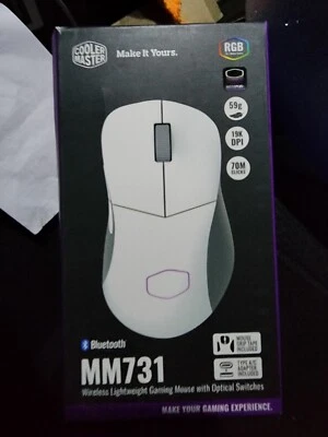 Cooler Master MM731 white Gaming Mouse 19000 DPI 2.4GHz factory sealed - Image 1 of 3