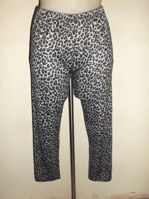 LEGGING GRIS TACHETER FACON LEOPARD NOIR ET GRIS FONCER T:S/M - Photo 1/2