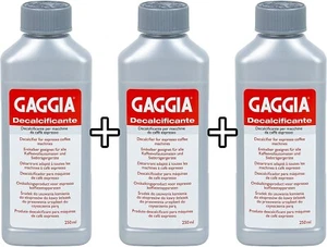 Gaggia Decalcifier Descaler Solution 250ml 3 Bottles - Picture 1 of 4