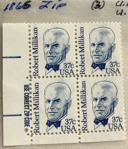 US Stamps Scott#1866 Robert Millikan  Zip Block of 4 MNH - Picture 1 of 2