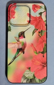 NEU Schöne Blumen und Kolibri Handyhülle für iPhone 15 Pro - Bild 1 von 7