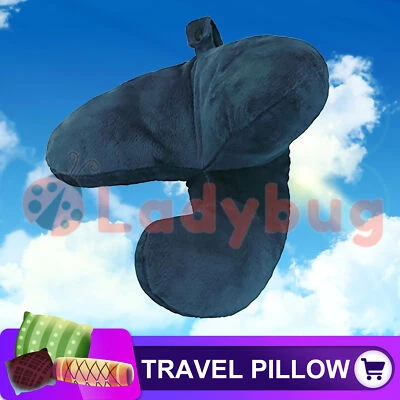 Travel Pillow Flight J Shaped Head Chin Support Neck Pillow Soft For Work Home - image 1 of 4