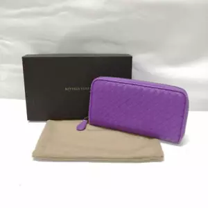 Portafoglio lungo viola intrecciato BOTTEGA VENETA - Foto 1 di 20
