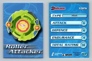 Roller Attacker #63 Beyblade 2003 Cards Inc. Trading Card