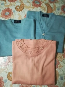 _Lotto 3 Maglie da Donna Manica Lunga 100% Pura Lana_ - Foto 1 di 12