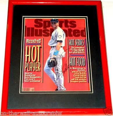 ALEX RODRIGUEZ HAND SIGNED AUTOGRAPHED FRAMED SPORTS ILLUSTRATED MAG W/PROOF+COA - Image 1 of 3