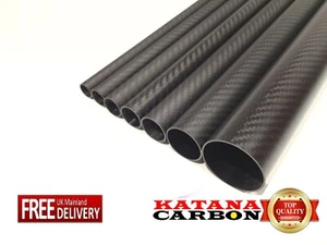 Matte 3k Carbon Fiber Tube 500mm Length *All sizes* OD From 8mm to 40mm Twill 