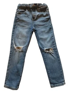 ART CLASS CLASSIC FIT STRAIGHT LEG MEDIUM WASH DISTRESSED DENIM JEANS GIRLS SZ 5 - Picture 1 of 10