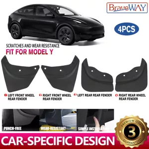 For Tesla Model Y 2017-2024 Splash Guard Mud Flaps Guards Front & Rear 4PCS - Foto 1 di 11