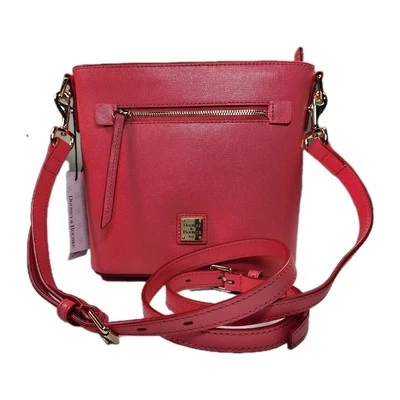 Bolso Bandolera Dooney & Bourke Saffiano Cuero Pequeño con Cremallera Nuevo Foto 1 de 4
