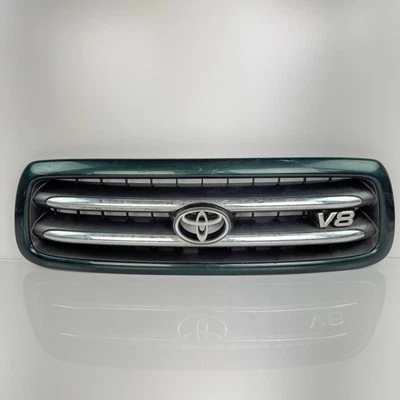 Parrilla superior delantera Toyota Sequoia 2001 2002 2003 2004 con emblema verde OEM Foto 1 de 4