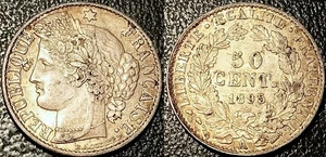 France - IIIème République 50 centimes Cérès argent 1895 A, Paris SUP ! - Picture 1 of 1