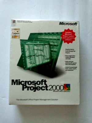 Microsoft Project 2000 w/ Project Central Client and Server - New and Sealed - Image 1 of 4