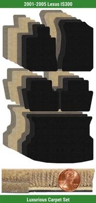 Juego de alfombrillas Lloyd Custom Luxe para Lexus IS300 2001-2005 (5 piezas) #VN8 Foto 1 de 4