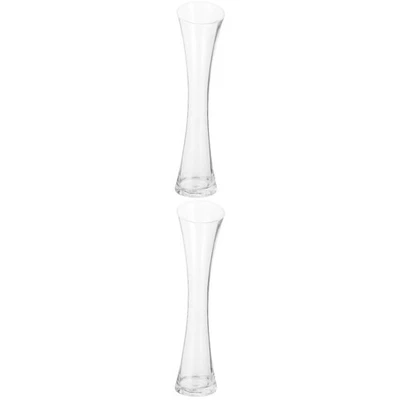  2 Pieces Dekoflaschen Glas Vase Durchsichtig Blumenflasche Kreative Design - Bild 1 von 4